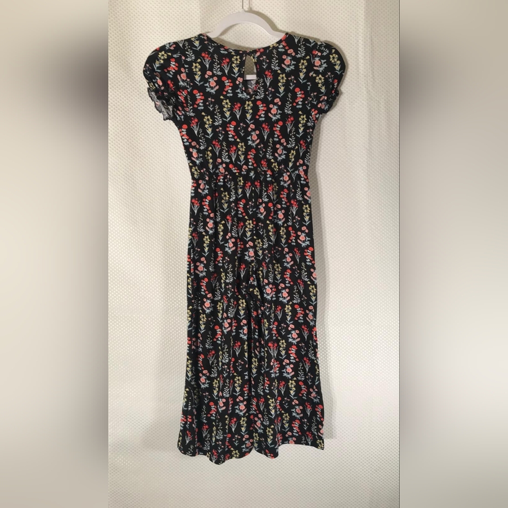 Girl's Floral Black Jumpsuit just one piece